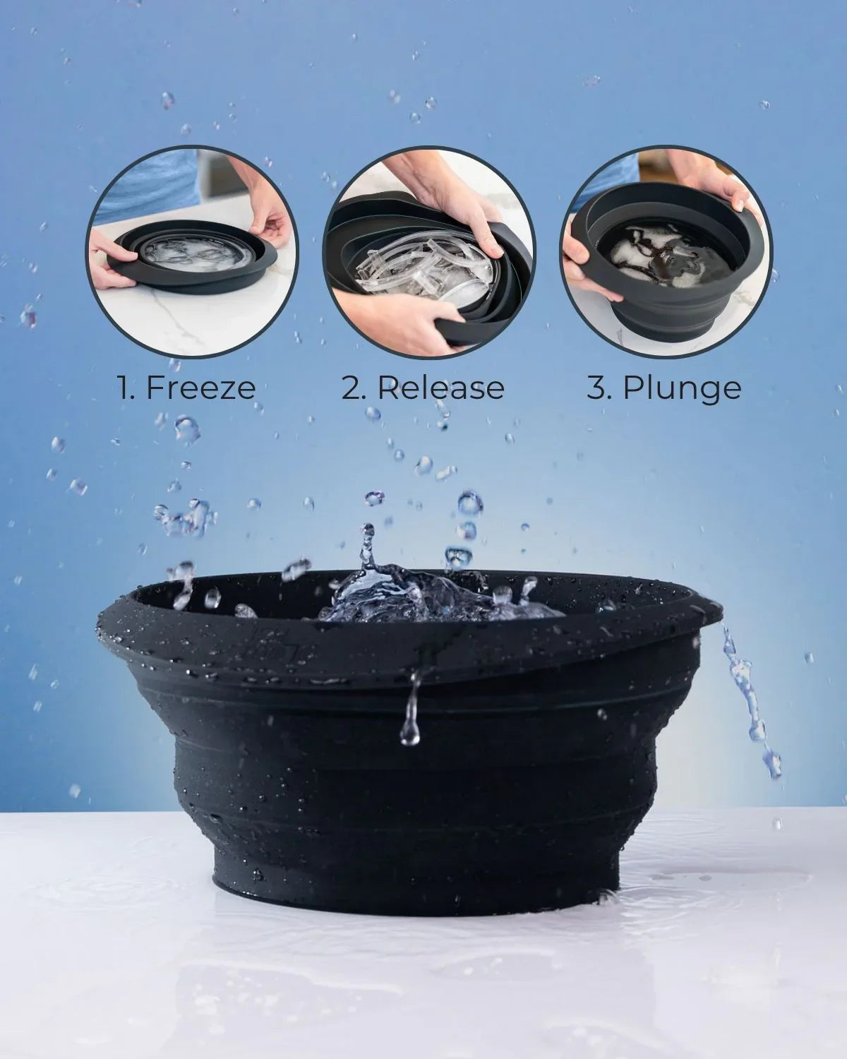 Face Ice Bath Bowl – Foldable Portable Skincare Tool