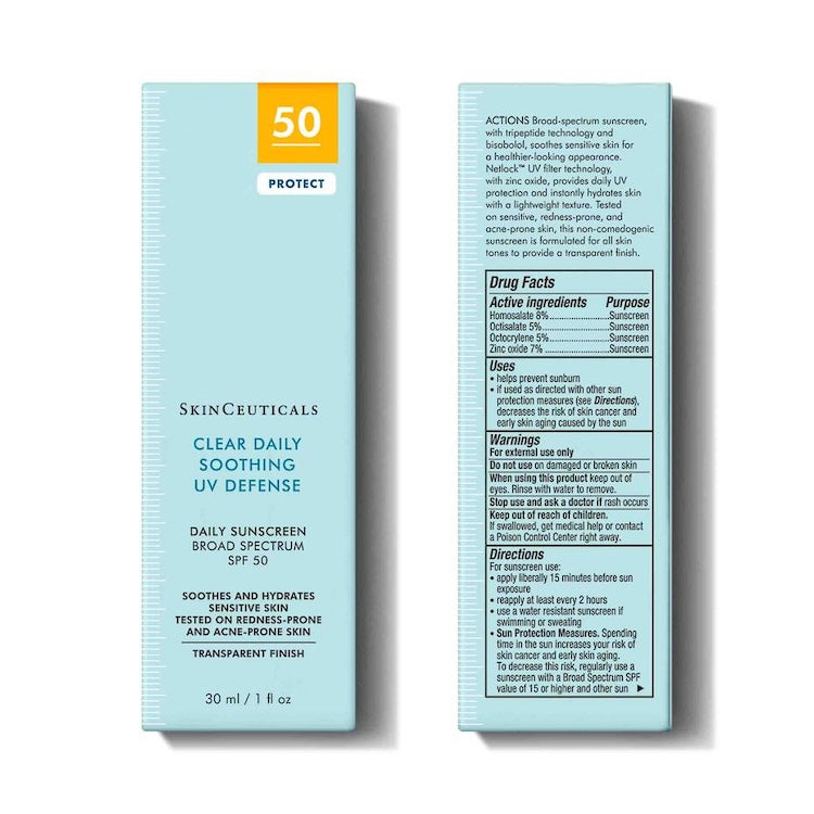 SkinCeuticals Clear Daily Soothing UV Defense Sunscreen SPF 50 - BotoxBarb